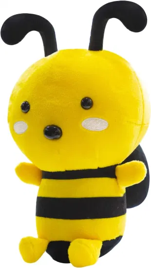 Filme de desenho animado abelha amarelo macio pelúcia animal brinquedos de pelúcia