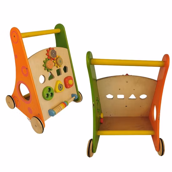 Andadores de bebê de madeira multifuncionais empurram brinquedos para bebês aprendendo brinquedos educativos para crianças pequenas