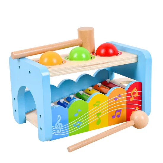 Xilofone de madeira infantil musical para bebês brinquedos educacionais montessori bebê multi