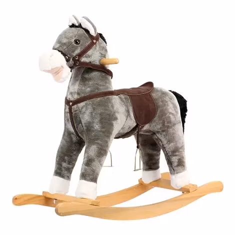 Atacado cadeira de balanço da criança trojan cavalo de balanço bonecas de pelúcia equitação de madeira cavalo de balanço brinquedos de pelúcia